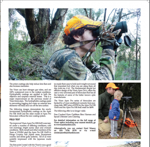 Victorian Deer Hunter Magazine - Sambar Deer Success Story